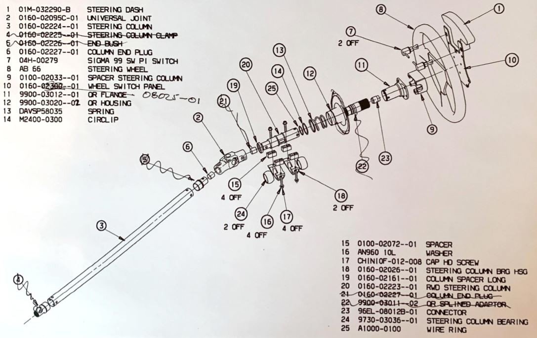 STEERING COLUMN ASSEMBLY Diagram